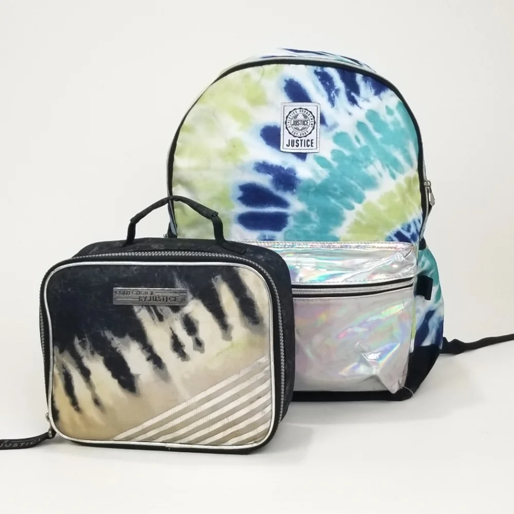 Justice Tie-Dye Backpack and Lunchbox Set!